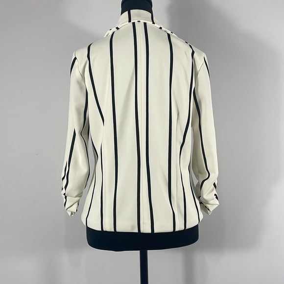 Crescent & Willough Jackets & Coats, Black & White Striped, Large, Blazer - Picture 4 of 10